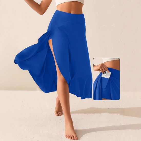 2025 European and American summer cross-border elegant fashionable solid color openwork collarless high-waisted party half-length skirt set