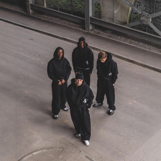 2025 European and American Cross-border Autumn/Winter Casual Hooded Sweatshirt Retro Street Trendy Hooded Sweatpants Set Wholesale