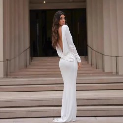 European and American 2025 summer new style fashionable foreign trade women's elegant bare-chest open-back pleated short dress wholesale