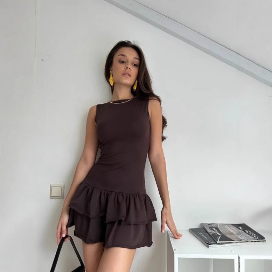 Current stock: Cross-border European and American summer 2025 sexy high-waisted elegant fitted strapless A-shaped satin dress for women wholesale