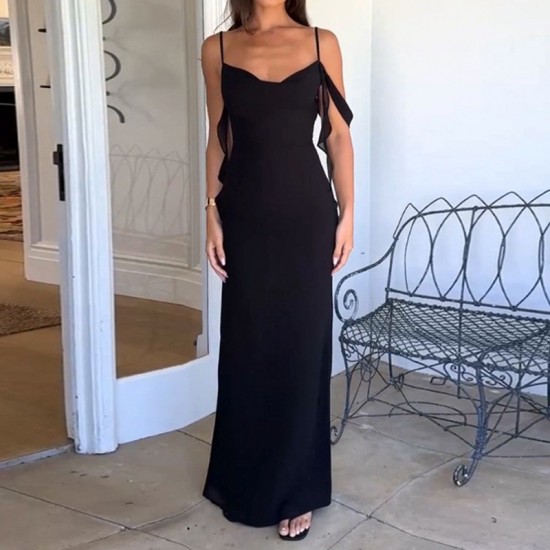 European/American Cross-border 2025 Fashion Personalized Trendy Long Sleeve Backless Open-Back T-Shirt Women Fitted Slim Fit Top Wholesale