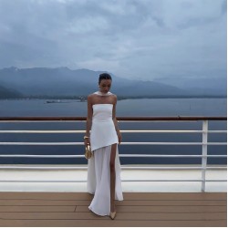 Cross-border Women's Clothing Fashion 2025 Autumn Women's Clothing Stylish Casual Multi-Style Mesh Slim Fit Women's Dress with Fish Tail Skirt for Wholesale