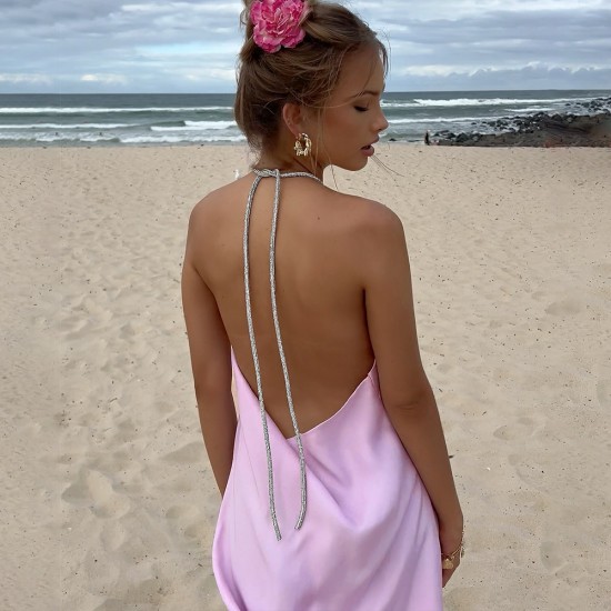 Cross-border European and American 2025 Summer Fashion Shoulder-Side High-Elegance Sexy Pleated Shaping Short Women's Top for Wholesale