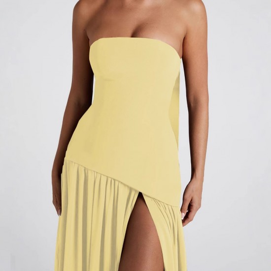 2025 European/American Summer New Cross-border Fashion Sexy Deep V Neck Ruffled Backless Dress Women Wholesale