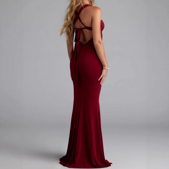 In Stock 2025 New Style Autumn Cross-border European Lettered Personalized Trendy Long-Sleeve Tight-Esthetic Sexy One-Piece Dress for Women Wholesale