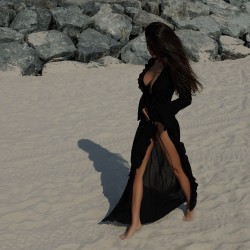 European/American 2025 Summer New Cross-border Elegant Single Lapel Pure Color Transparent Dress Ruffled Women's Dress Wholesale