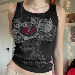 European and American style cross-border 2025 summer new style fashionable and multi-purpose elegant V-neck backless pure color figure-hugging tank top wholesale