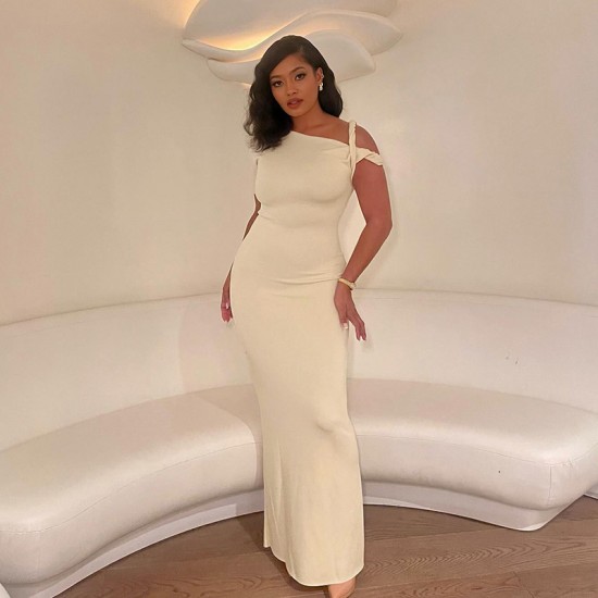 Wholesale of cross-border women's clothing from Europe and America for 2024, featuring a tight top, long-sleeved, solid color, and elegant style.