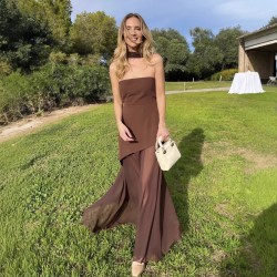 Cross-border Women's Clothing Fashion 2025 Autumn Women's Clothing Stylish Casual Multi-Style Mesh Slim Fit Women's Dress with Fish Tail Skirt for Wholesale