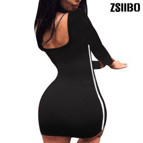 Spot-on wholesale of 2025 European and American new style sexy fashionable plain-color low-neck pleated short-sleeved one-piece dress for women