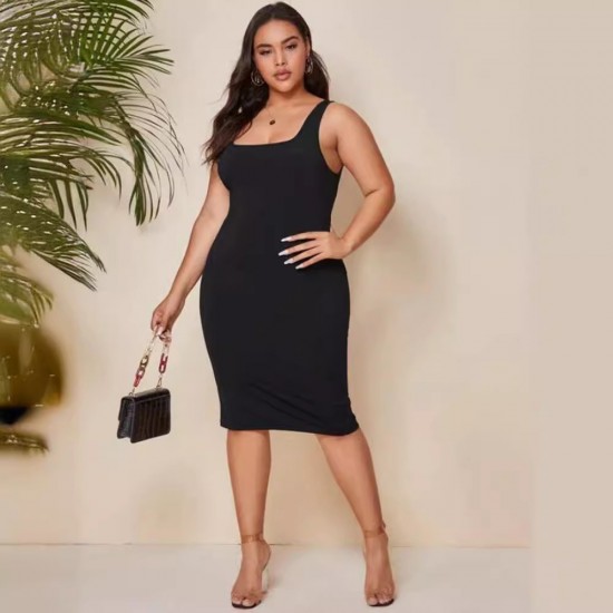 Spot-on wholesale of European and American cross-border autumn-winter women's casual high-neck pure-color long-sleeved base layer dress for foundation