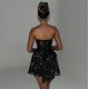 2025 Wholesale One-Arm Shoulder Butterfly Knot Sexy Women's Ins-Quality Embroidered Dress with Backless and Skirt Opening