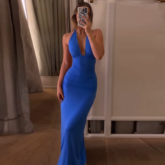 Cross-border Women's Clothing Cross-border Summer 2025 New Fashion Pure Color Single Shoulder Multi-Style T-shirt with Elastic Waist and Loose Fit for Wholesale