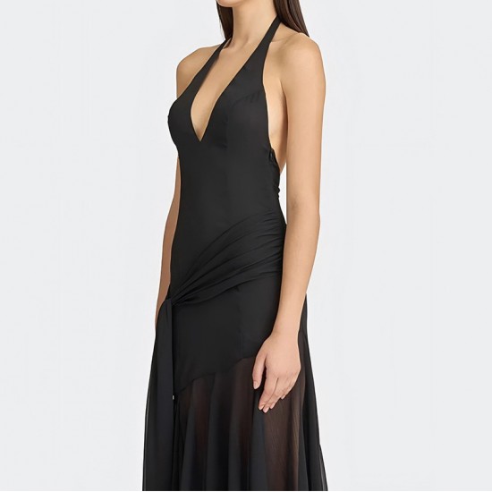 In Stock 2025 New European Cross-border Casual Trendy Autumn Fashion Sexy Long-Sleeve Dress for Women Wholesale