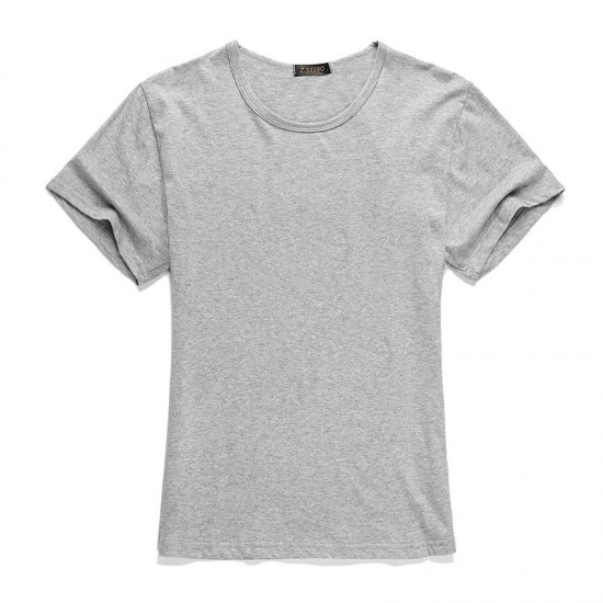 Spot-on wholesale of European and American cross-border fashionable plain-colored short-sleeved loose-fit versatile T-shirts for women (suitable for DIY)