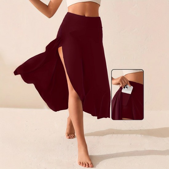 2025 European and American summer cross-border elegant fashionable solid color openwork collarless high-waisted party half-length skirt set