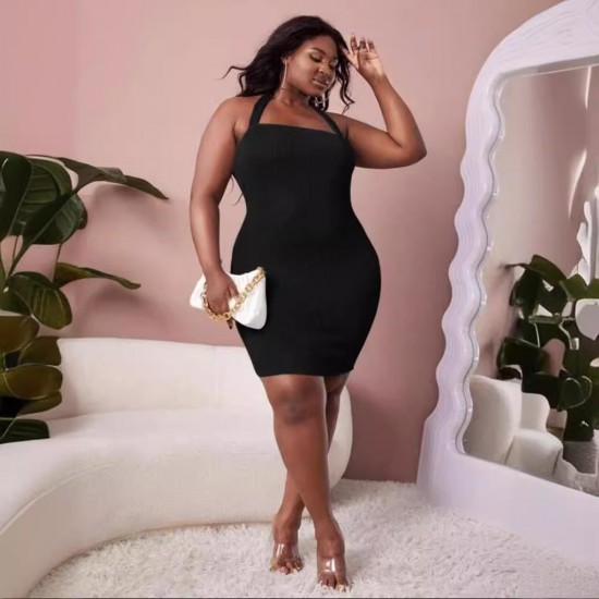 Spot-on wholesale of European and American cross-border autumn-winter women's casual high-neck pure-color long-sleeved base layer dress for foundation